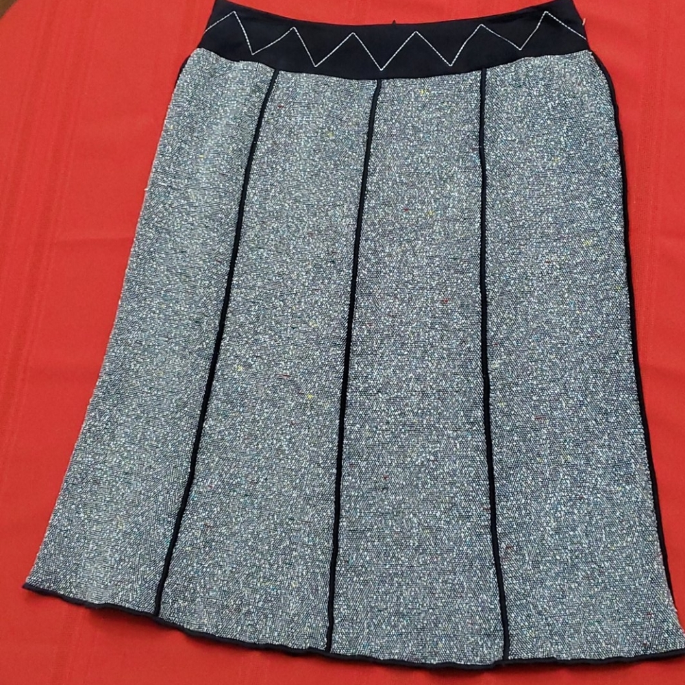 Sag Harbor Tweed Skirt Black & Grey